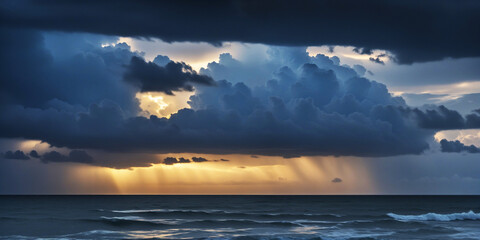 stormy sky over the ocean