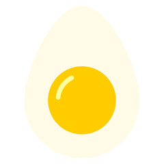 cooked egg half