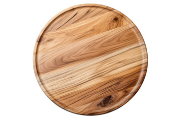 A Transparent White Background For An Isolated Round Wooden Board, Png.