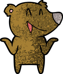 Obraz premium laughing bear cartoon