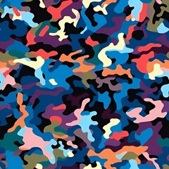 vivid color camouflage pattern