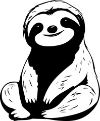 sloth cartoon illustration