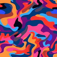 vivid color camouflage pattern
