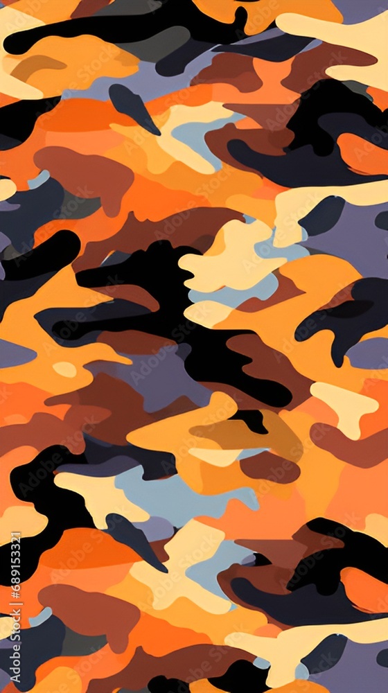 Sticker vivid color camouflage pattern