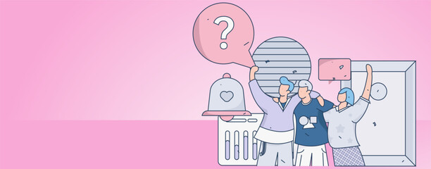 Business People Flat Vector Concept Operation Hand Drawn Illustration
