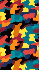 vivid color camouflage pattern