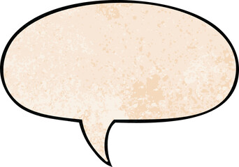 cartoon speech bubble in retro texture style with speech bubble in retro texture style