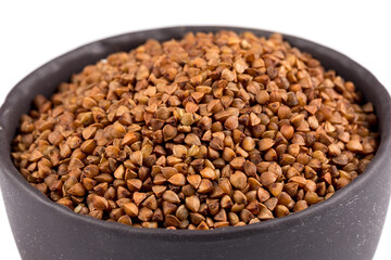 Buckwheat groats in a bowl