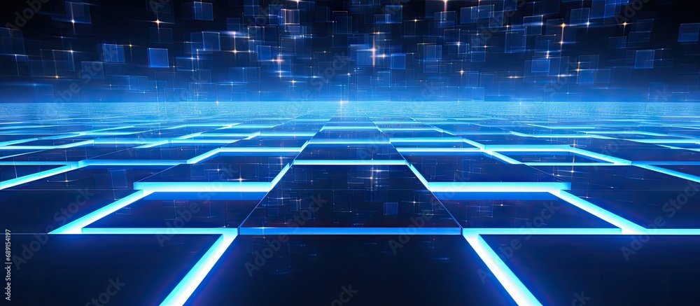 Aufkleber Data in the metaverse with LED light tech concept Copy space image Place for adding text or design