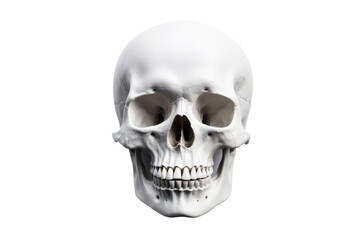 Skull Of A Clown Isolated On A Transparent White Background, Png.