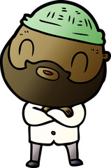 Obraz premium cartoon bearded man