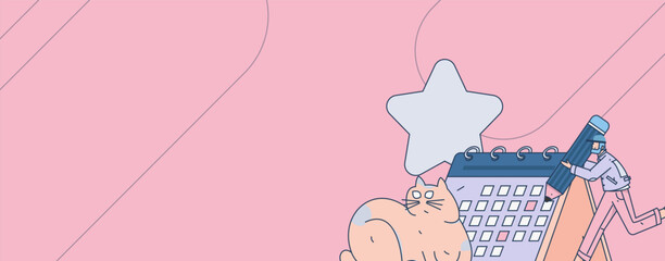 Business People Flat Vector Concept Operation Hand Drawn Illustration
