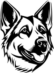 german shepherd dog silhouette