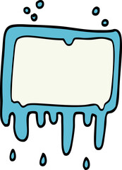 cartoon doodle dripping banner