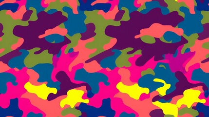 vivid color camouflage pattern