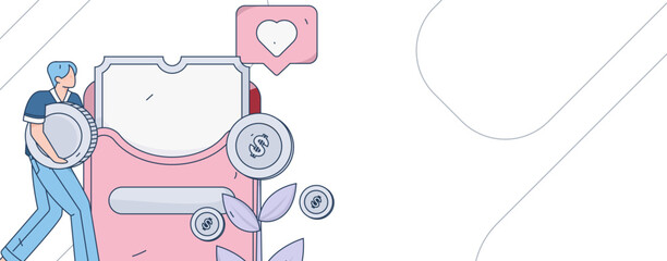 Business People Flat Vector Concept Operation Hand Drawn Illustration
