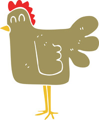 flat color illustration of chicken