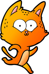 cartoon cat running