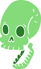 cartoon doodle skull