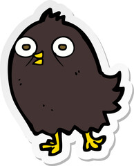 sticker of a funny cartoon bird