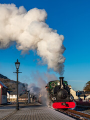 Steam Trains around Porthmadog North wales in winter