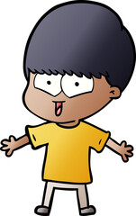 cartoon happy boy