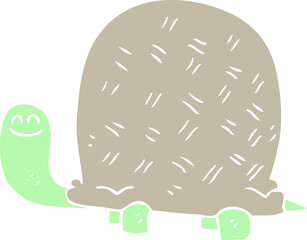 flat color illustration of tortoise