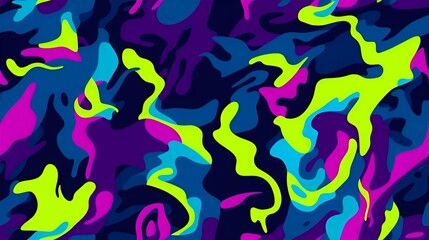 neon color camouflage pattern