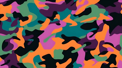 vivid color camouflage pattern