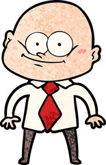 Obraz premium cartoon manager man staring