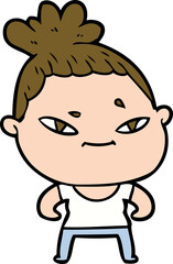 cartoon woman