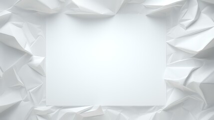 White crumpled paper with space for text, 3d rendering