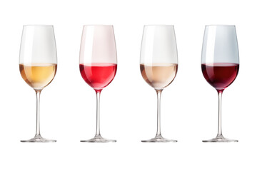 Wine Glass On Transparent Background, Ai Generated, Transparent White Background, Png.
