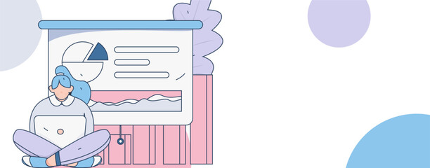 Business People Flat Vector Concept Operation Hand Drawn Illustration
