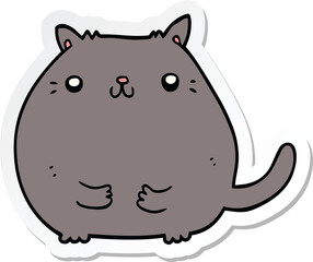 sticker of a cartoon cat
