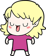cartoon elf girl