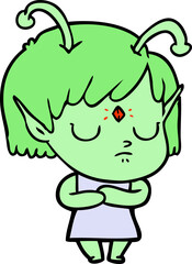 cartoon alien girl