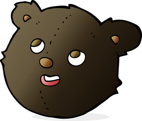 cartoon black bear face