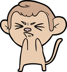 cartoon annoyed monkey