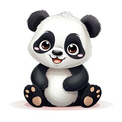 Clipart of a panda baby carton with white background