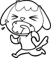 cute cartoon dog barking