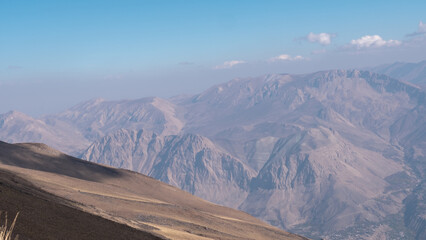 View from volcano Damavand in Elbrus mountain range, Iran