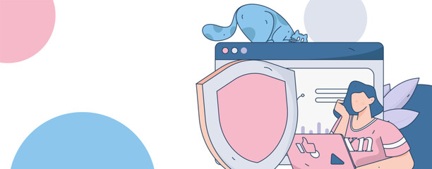 Business People Flat Vector Concept Operation Hand Drawn Illustration
