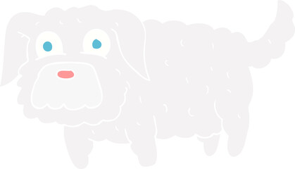 flat color illustration of small dog