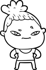cartoon woman