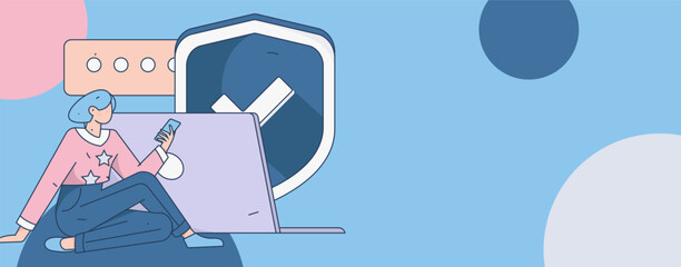 Business People Flat Vector Concept Operation Hand Drawn Illustration
