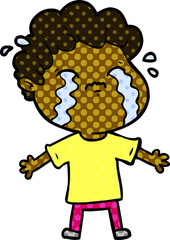 cartoon man crying