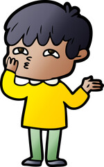 cartoon man confused