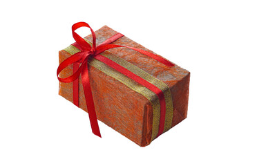 New Year's gift wrapped in paper