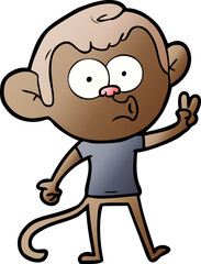 cartoon hooting monkey